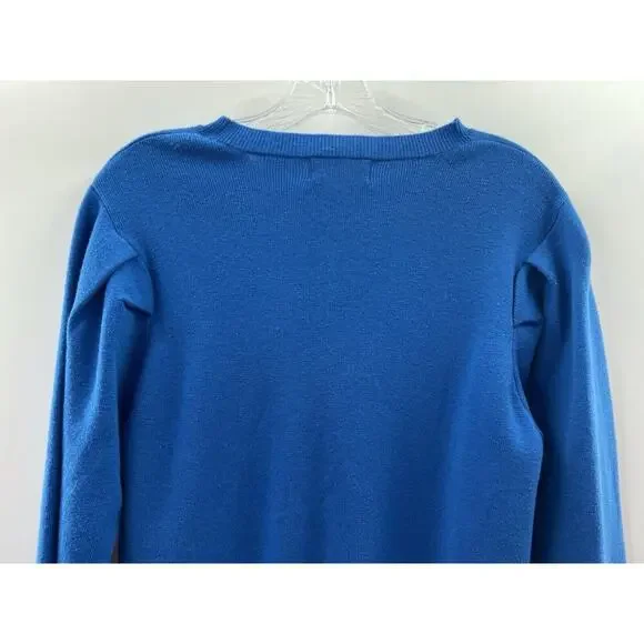 Opaque Clip Tokyo Women’s Long Sleeve Blue Wool Blend Sweater Size Medium (38) - Picture 8 of 8